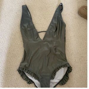 Olive Green Swimsuit